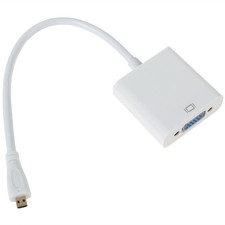 MICRO HDMI TO VGA ADAPTER TABLET PHONE PROJECTOR MALE TO FEMALE CONVERTER CABLE Computer Converters and Adapters price