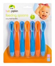 Baby Feeding Weening Spoons 7PK Easy Hold Handle Babies Toddlers 6 Months + Baby Feeding Spoon price