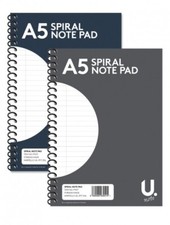 A5 Spiral Wire Bound Notebook Wide Feint Ruled Lines For School College Work Pad Spiralli Defter price