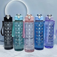 Sports Water Bottle Gym Travel Drinking Leakproof Bottle With Straw BPA-Free UK Drinks Bottle price