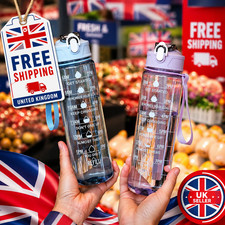 Sports Water Bottle Gym Travel Drinking Leakproof Bottle With Straw BPA-Free UK Drinks Bottle price