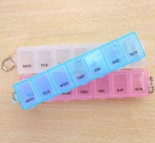 7 Day Pill Dispenser Medicine Tablet Storage Organiser Case Weekly Box UK Dispenser price