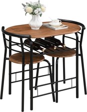 Space Saver Round Dining Table Set Small Table and Chairs for 2 with Steel Legs Table & Chair Set price