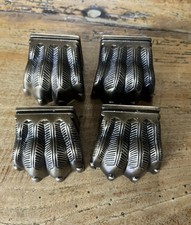 Fantastic Set of 4 Brass Effect Feet for Table Or Chairs Lion claw Table & Chair Set price