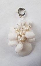 Beaded White Quartz and Freshwater Pearl Pendant Cluster JD 925 Diamond Necklace price