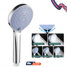 5 Mode Shower Head Bath High Pressure LARGE Chrome Handset Heads Water Saving UK Shower Head price