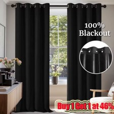 Thermal Thick Blackout Curtains Ready Made Eyelet Ring Top Curtain Tiebacks UK Blackout Curtain price