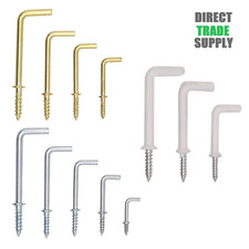 Dresser Hooks Square Screw In Brass Chrome Mug, Cupboard, Key Dresser price