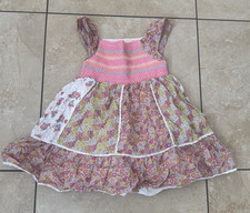 Matalan Girls Pink Floral 100% Cotton Sleeveless A-Line Dress 2-3 Years Baby Dress price