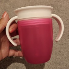 Toddler Pink 360° Trainer 207ml Spill-Proof, BPA-Free Toddler Brand New Baby Cup-Sippy Cup price
