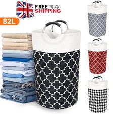 Large Collapsible Laundry Basket 82L Fabric Hamper Foldable Clothes Bag Washing Laundry Basket price