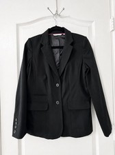 Isaac Mizrahi Live Black Stretch Blazer Jacket Career Office Women’s Size 10 Long Coat price