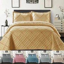 Embossed Quilted Bedspread Bed Throw Luxury Single Double King Size Bedding Set Bedspread price