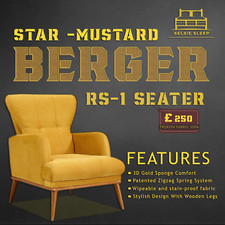 Star Mustard Sofa 1 Seater  Fabric Arm Chair Montana Steel Trusse Turkey Made Armchair & Bergere price