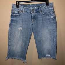 Lucky Brand Dungarees Denim Women’s Distressed Shorts 6/28 Inseam 13” Bermudas Women's Jumpsuit and Dungarees price