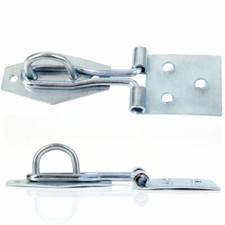WIRE HASP & STAPLE ZINC PLATE 3" SILVER DOOR SHED GATE LATCH CATCH FOR PADLOCKS Staple Wire price