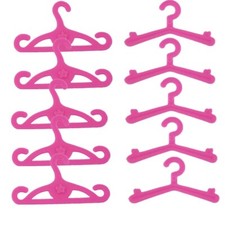 40pcs Pink Plastic Little Hangers for Girl Doll Dress Clothes Gown Doll Clothes Dressing Gown Hanger price