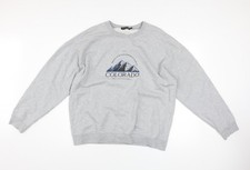 PrettyLittleThing Unisex Grey Colorado Graphic Pullover Sweatshirt M T-Shirt & Sweatshirt (Outdoor) price