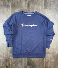 Champion Sweatshirt Mens Large Navy Spell Out Logo Crewneck Pullover Outdoor T-Shirt & Sweatshirt (Outdoor) price