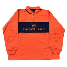Timberland 1/4 Zip Sweatshirt Pullover Outdoor Orange Blue Mens Medium T-Shirt & Sweatshirt (Outdoor) price