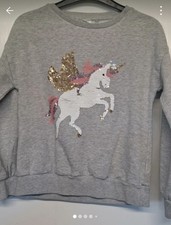 Girls Next Unicorn Reversible Sequin Sweatshirt Age 9 Years Excellent Condition Girls' Sweatshirt price