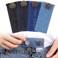 4pc Denim Waist Extender Button Metal for Jeans Pants Skirt Expander Repair Tool Jeans / Denim Skirt price