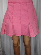 No Boundaries Pink Denim Pleated Mini Skirt 90’s Fashion Size 11 New Jeans / Denim Skirt price