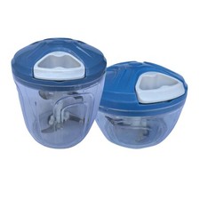 Hand Chopper Pull String Manual Food Processor To Slice Kitchen Tool - Dark Blue Choppers / Food Processors price