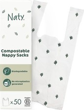 Naty compostable nappy bags Easy tie handles Fragrance free nappy sacks for baby Nappy Disposal Bags price