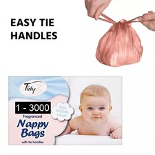 Bulk Disposable Scented Nappy Bags Tie Handle Fragranced Baby Diaper Changing Nappy Disposal Bags price