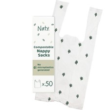 Naty compostable nappy bags Easy tie handles Fragrance free nappy sacks for baby Nappy Disposal Bags price