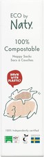 Eco by Naty Disposable Bags - Baby Nappy Sacks, 100% 50 count (Pack of 1) Nappy Disposal Bags price