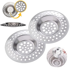 2 PCs Stainless Steel Bathtub & Sink Drain Strainer Hair Catcher for Bathroom UK Sink price