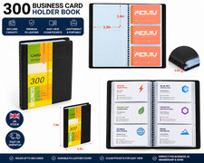 Business Card Holder Book 300 Card Organiser Album Wallet Case PU Leather Black Business Card Holder price