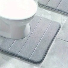 Non Slip Pedestal Bath Mat Bathroom Rug Water Absorbent Toilet Pedestal Mats Bathroom Rug price