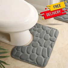 U Shaped Toilet Mat Non Slip Bathroom Rug Absorbent Floor Mat Bathroom Rug price