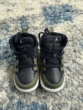 NIKE AIR JORDAN 1 MID (TD) BLACK/WHITE-OLIVE (DQ8425 092) 6C Baby Shoes price