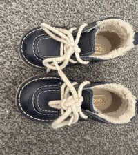 Kickers Kick Hi Dark Blue Leather Kids Boots Shoes Size UK 26 Baby Shoes price