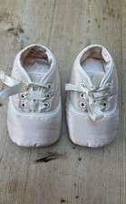 John Lewis Cream Silk Baby Christening Shoes 12-18 Months Baby Shoes price
