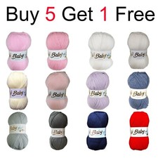 Woolcraft BABY CARE DK  Soft Knitting Wool / Yarn - 100g Ball - 16 Shades Baby Care Bag price