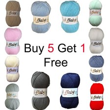 Woolcraft BABY CARE DK  Soft Knitting Yarn / Wool - 100g Ball - 16 Shades Baby Care Bag price