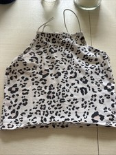 Miss E-vie Girls' Leopard Print Strappy Tank Top Size 9-10 Years Girls' Tank Top price