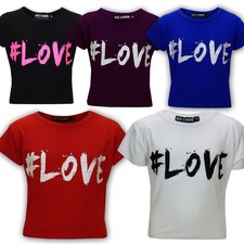 Kids Girls T Shirts # Love Summer Fashion Soft Feel Tank Top & Tees 5-13 Year Girls' Tank Top price
