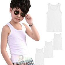 KIDS BOYS & GIRLS VESTS SLEEVELESS SUMMER CHILDREN COTTON TANK TOPS UNDERWEAR Girls' Tank Top price