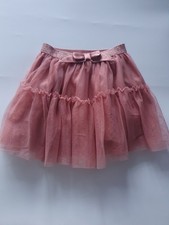 H&M Girls Pink Tulle Skirt 2-4 Years Glitter Party Tutu Bow Elastic Waist Girls' Skirt price