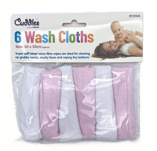Baby Wash Cloths Soft and Gentle 6pk+Pink Baby Towel price