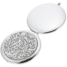 Rhinestone Double Sided Mini Mirror Round Pocket Mirror Women Mini Makeup Makeup Mirror price