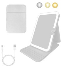 Folding Makeup Mirror PU Leather Travel Mirror 3 Color Light Rechargeable UK Makeup Mirror price