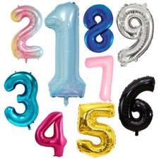 16in 32in 40inch LARGE FOIL HAPPY BIRTHDAY NUMBERS BALLOONS PARTY HELIUM BALOONS Birthday & Party price