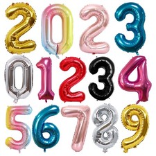 16" Foil Number Balloons letter Air Cheap Birthday Age Party Wedding Anniversary Birthday & Party price